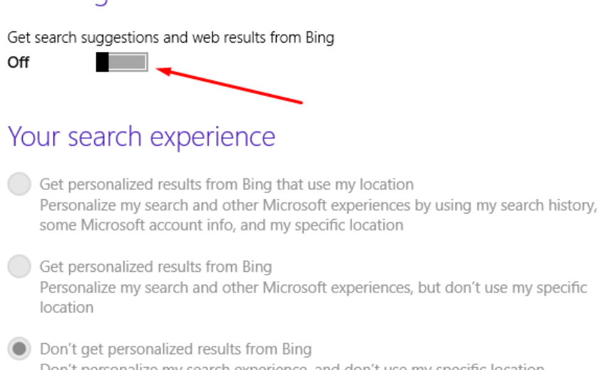 Bing search