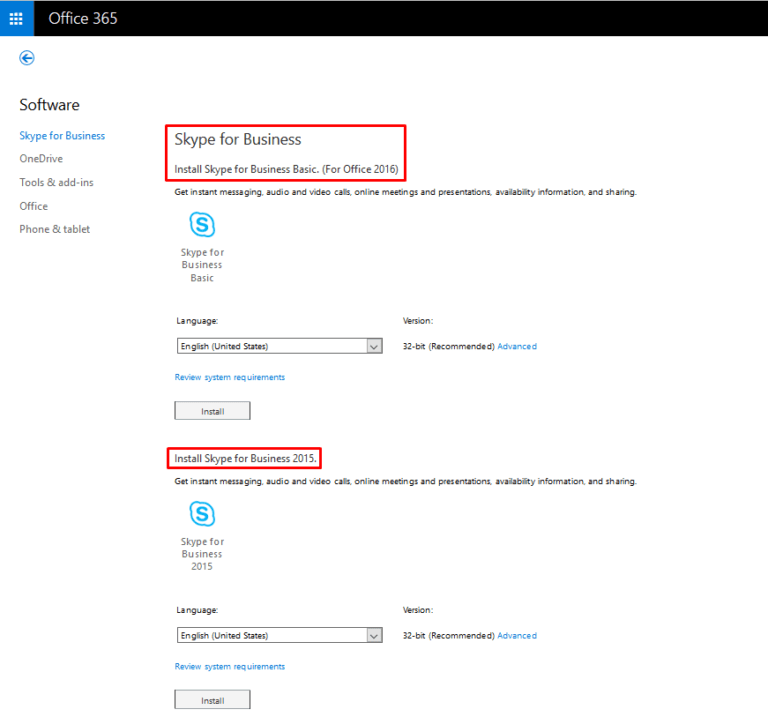 install skype for business 2013