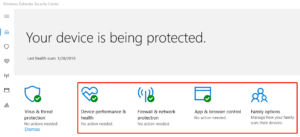 Windows Defender Configuration Options