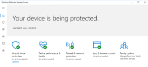 Windows Defender Security Center