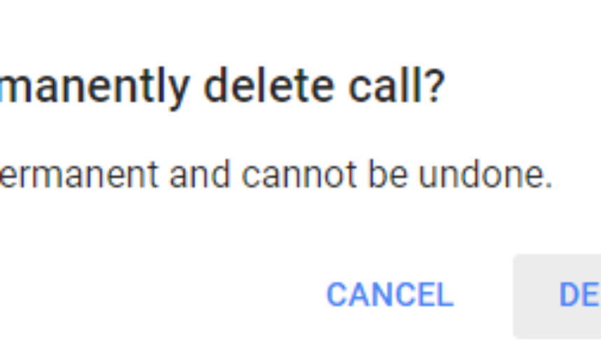 Google Voicemail Deletion Confirmation