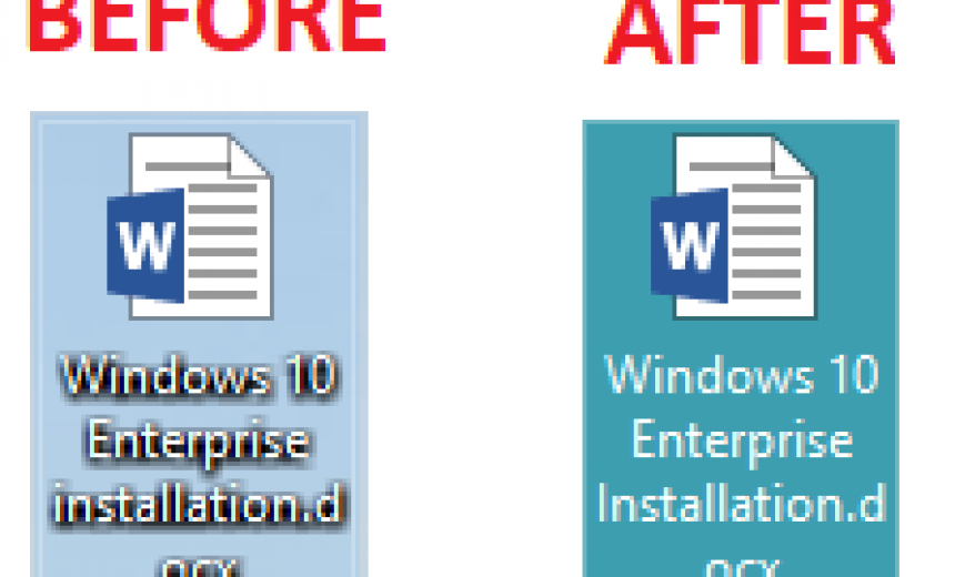 Removing shadows on Windows 10 desktop icons