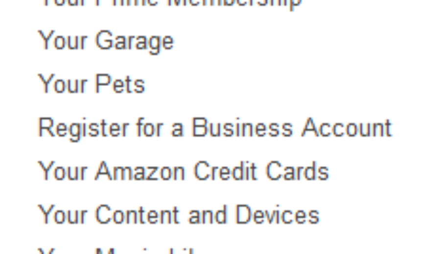 Amazon account settings