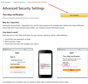 Amazon Advanced Settings