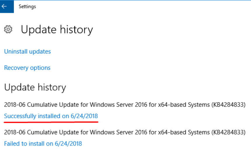 Windows Update History