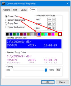 Command Prompt colors