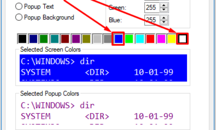 Command Prompt colors