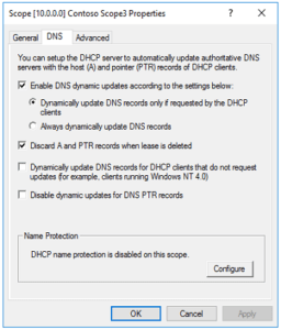 Configuring DNS Options on a DHCP Server