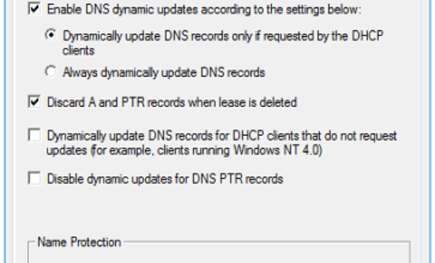 Configuring DNS Options on a DHCP Server