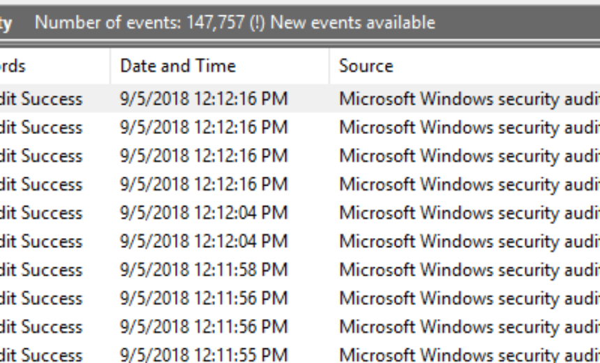 Event Viewer Security Log