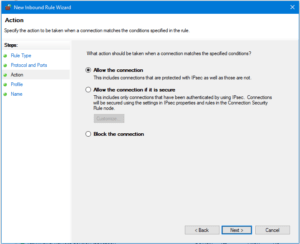 Windows Firewall - Allow Connection