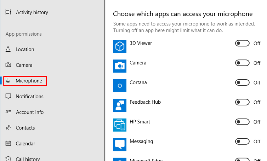 Windows 10 Privacy Settings