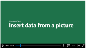 Microsoft Video - Insert data from a picture into Excel