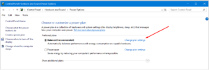 Change Power Plan Settings