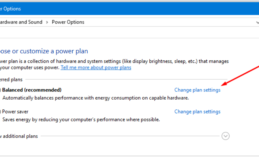 Change Power Plan Settings