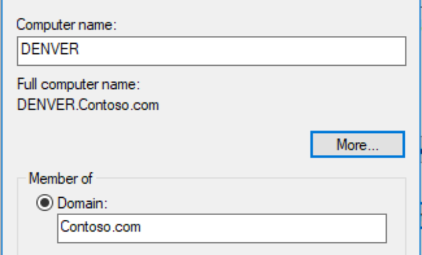 Computer Name / Domain Changes