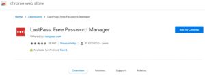 LastPass Extension for Google Chrome