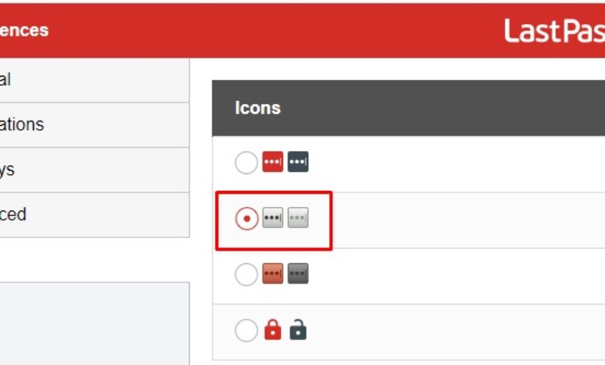 Select LastPass icon
