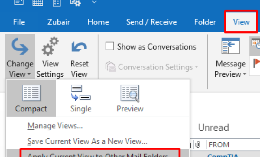 apply-current-view-to-other-mail-folders | Alexander's Blog