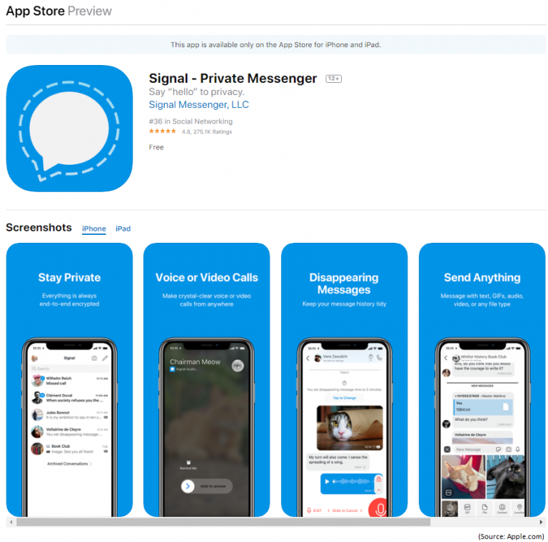 Signal Messenger 6.27.1 for apple instal