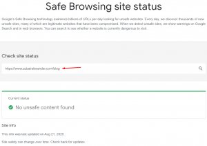 Google Safe Browsing Check