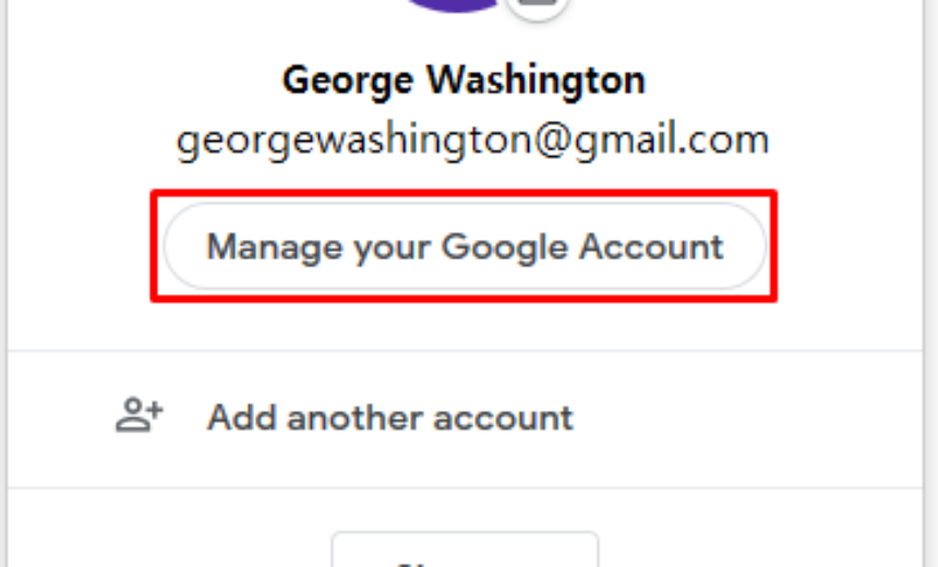 Signing into Google account