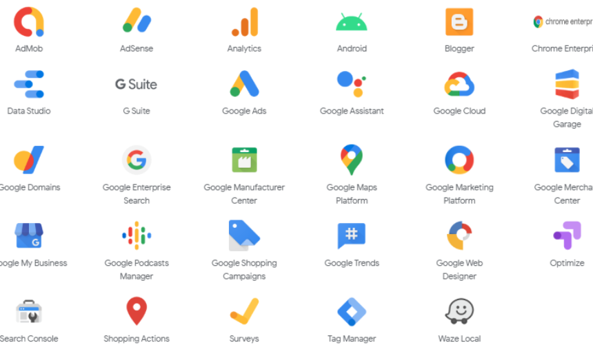 List of Google business apps