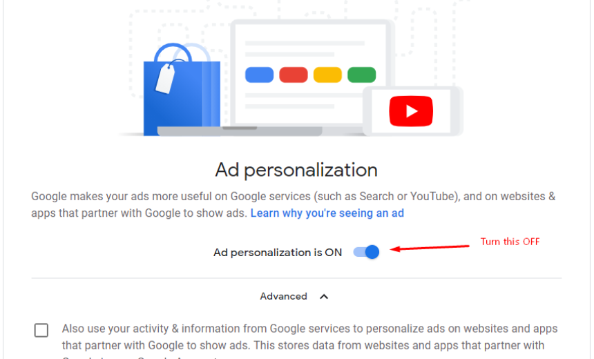 Turn of Ad Personalization