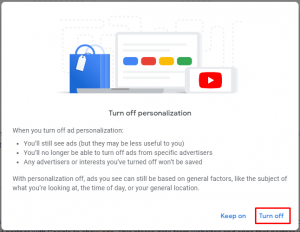 Turn off add personalization