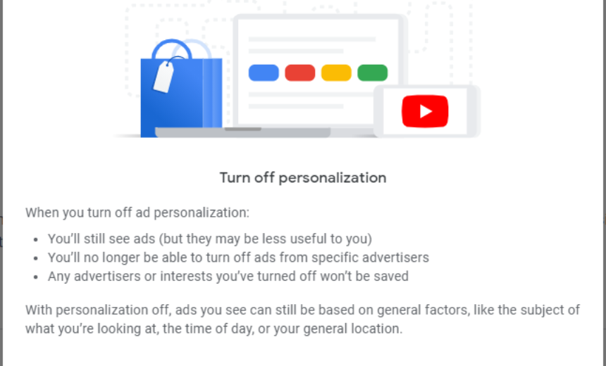 Turn off add personalization