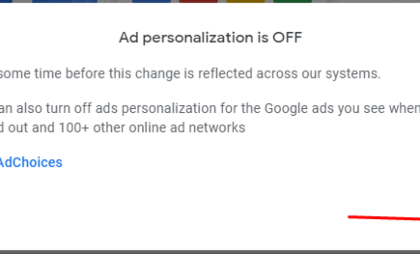 Ad personalization is off