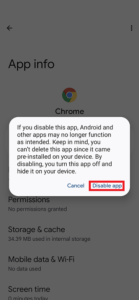 Hide Chrome app on Android