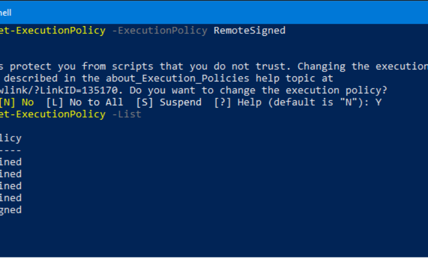Set-ExecutionPolicy