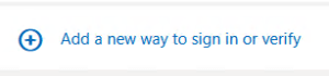 Outlook.com Add a new way to sign in or verify